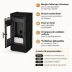 Poêle à granulés silencieux étanche fonte - FIREMATIC BR9 PREMIUM 8 kW – Image 3